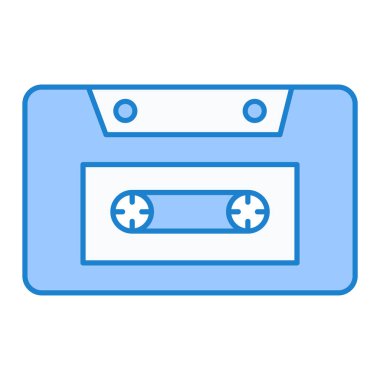 kaset teybi ikon vektör illüstrasyon grafik tasarımı