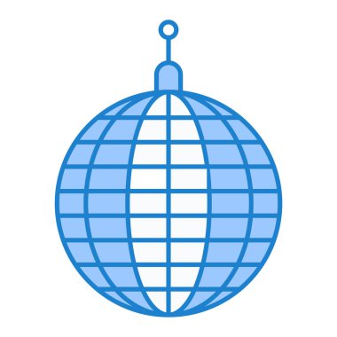 Noel topu ikonu vektör illüstrasyonu