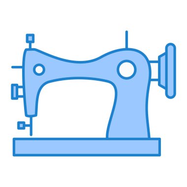 Dikiş makinesi simgesi beyaz arkaplanda izole edildi. vektör illüstrasyonu