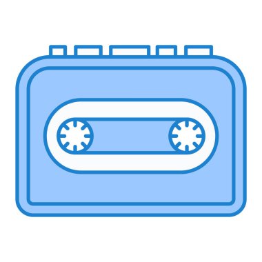 kaset teybi ikon vektör illüstrasyon grafik tasarımı