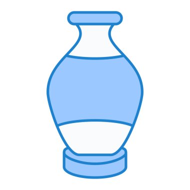 Su şişesi ikonu. Web için cam kavanoz vektör simgelerinin özet çizimi