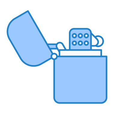 Mavi ve beyaz çizginin vektör illüstrasyonu