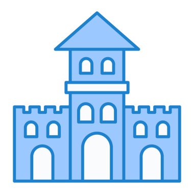 Şato. Web simgesi basit illüstrasyon