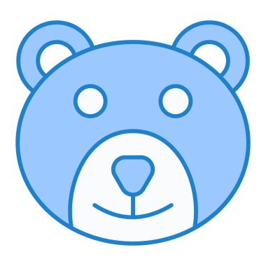 Ayı yüz ikonu vektör illüstrasyonu