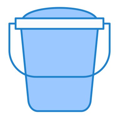 Kova ikonu. Web için temizlik ekipmanı vektör simgelerinin basit çizimi