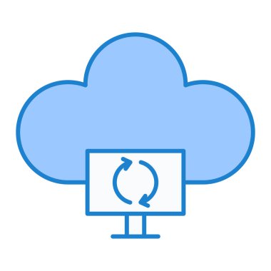 Bulut hesaplama teknolojisi vektör çizimi