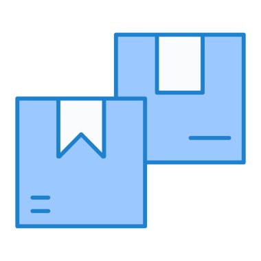 Kutu. Web simgesi basit illüstrasyon