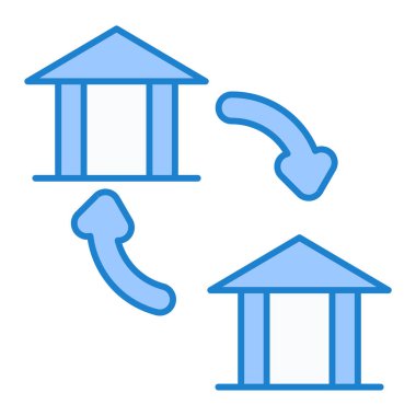 Banka simgesinin vektör illüstrasyonu