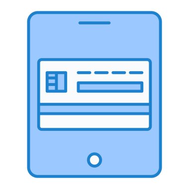 Kredi kartıyla. Basit resimleme