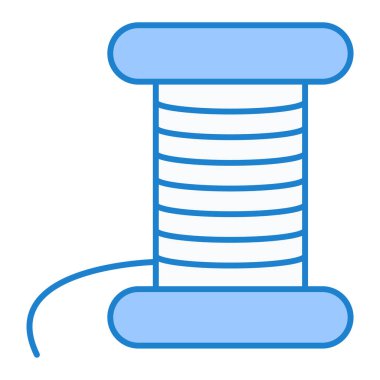 İp simgesi. Web için iplik makarası vektör simgelerinin basit çizimi