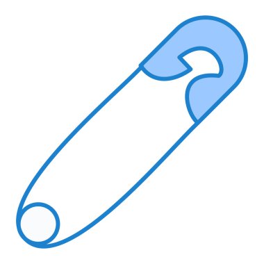 Tek izole edilmiş iğne simgesinin vektör çizimi