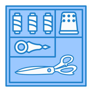 makas ve tarak seti, vektör illüstrasyonu