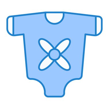 bebek giysisi ikonu vektör illüstrasyonu