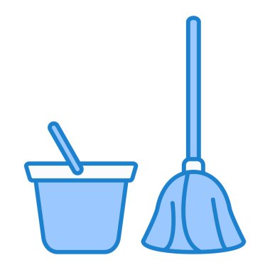 Temizleme ekipmanı simgesi vektör çizimi grafik tasarımı