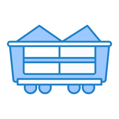 Bir market arabası simgesinin vektör illüstrasyonu