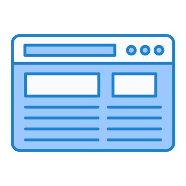 Web ve mobil uygulama tasarımınız için beyaz arkaplanda izole edilmiş tarayıcı simgesi vektörü, dizüstü bilgisayar logosu kavramı