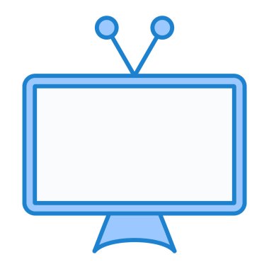 Televizyon. Web simgesi basit illüstrasyon