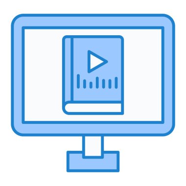 e-öğrenme simgesi vektör illüstrasyon tasarımı