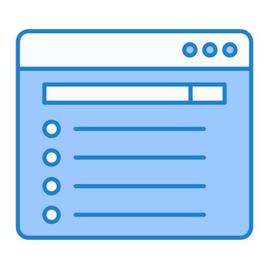 tarayıcı simgesi vektör illüstrasyonu