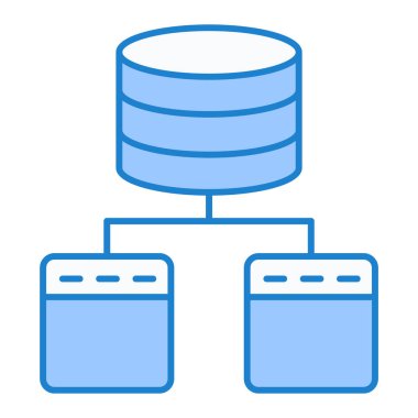 veritabanı. Web simgesi basit illüstrasyon