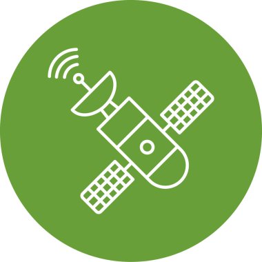 Kablosuz uydu simgesinin vektör çizimi