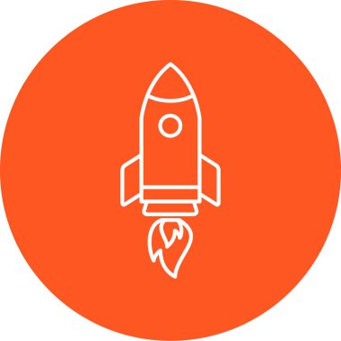 roket ikonu vektör illüstrasyonu