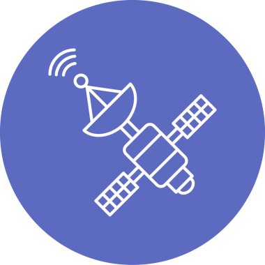 Uydu Simgesi, vektör illüstrasyonu