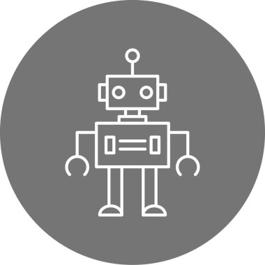 Robot simgesinin vektör illüstrasyonu