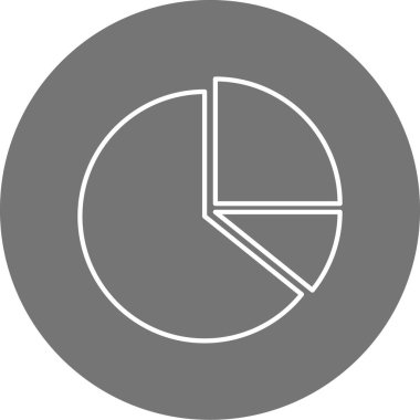 Pasta çizelgesi simgesi, vektör illüstrasyonu