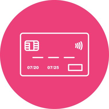 Kredi kartı vektör simgesi modern basit tasarım