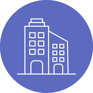 Bina. Web simgesi basit illüstrasyon