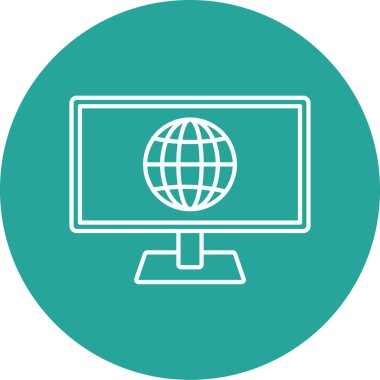 vektör lcd simgesi illüstrasyonu