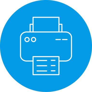 Yazıcı simgesi vektör illüstrasyonu