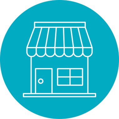 Dükkan. Web simgesi basit illüstrasyon