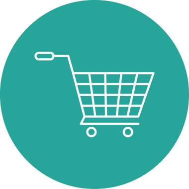 Alışveriş arabası simgesi, vektör illüstrasyonu