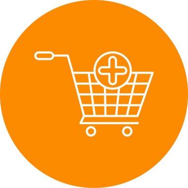 Alışveriş arabası simgesi, vektör illüstrasyonu