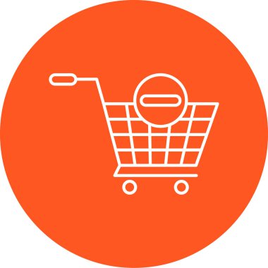 Alışveriş arabası simgesi, vektör illüstrasyonu