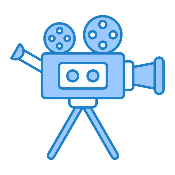 Videokamerasykone Einfache Illustration Von Kinoprojektor Vektorsymbolen Für Webdesign Isoliert Auf — Stockvektor