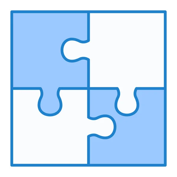 Puzzle Piezas Aisladas Sobre Fondo Blanco Ilustración Vectorial — Vector de stock