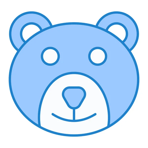Niedźwiedź Twarz Ikona Wektor Ilustracja — Wektor stockowy