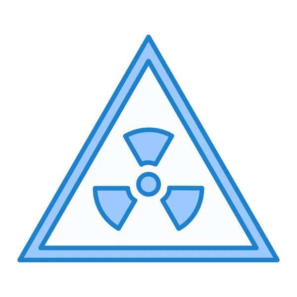 Διάνυσμα Εικονιδίου Κινδύνου Ακτινοβολίας Σύμβολο Κινδύνου Μεμονωμένη Απεικόνιση Περιγράμματος — Διανυσματικό Αρχείο