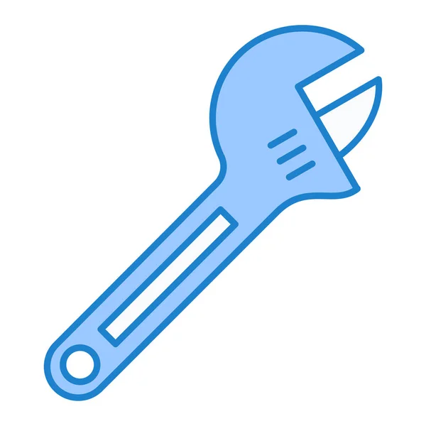 Wrench Tool Icon Outline Screwdriver Repair Vector Symbol Web Design — 스톡 벡터