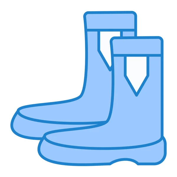 Rubber Boots Icon Vector Illustration — Stock Vector