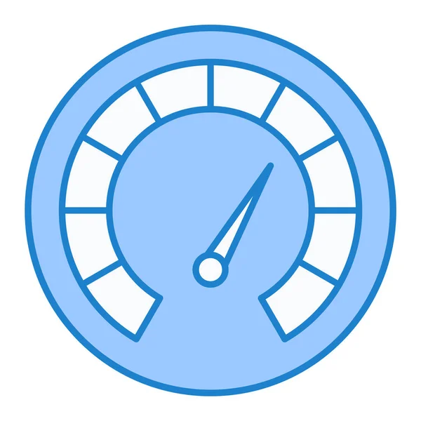 Speedometer Icon Blue Circle Vector Illustration — ストックベクタ