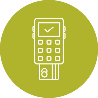 ATM 'de. Web simgesi basit illüstrasyon