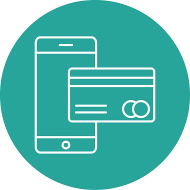 Kredi kartıyla. Basit resimleme