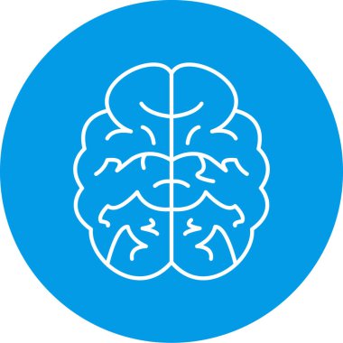 Beyin. Web simgesi basit illüstrasyon