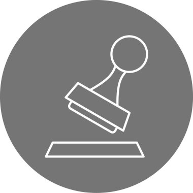 Damga simgesi. Vektör çizim