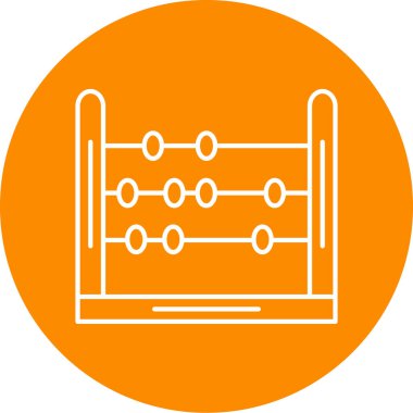 Abaküs. Web simgesi basit illüstrasyon