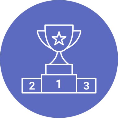 Kazanan podyum simgesi, vektör illüstrasyonu